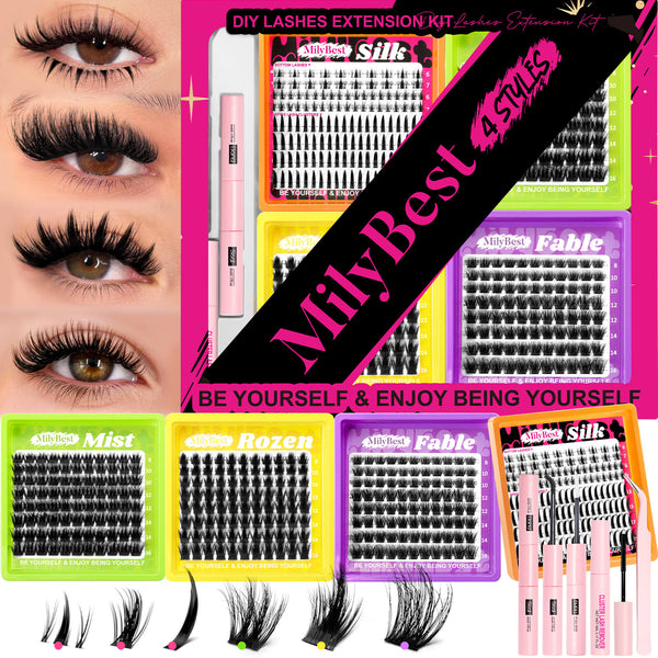 MilyBest® 4 Styles Mini Cluster Lashes Kit - Bulk Pack