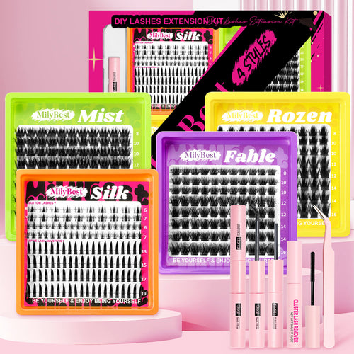 MilyBest® 4 Styles Mini Cluster Lashes Kit - Bulk Pack