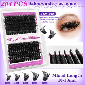 MilyBest®  3 Styles Spiky Cluster Lashes Kit - Bulk Pack - 02