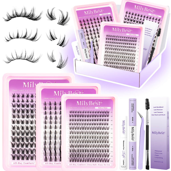 MilyBest®  3 Styles Airy Cluster Lashes Kit - Bulk Pack - 04
