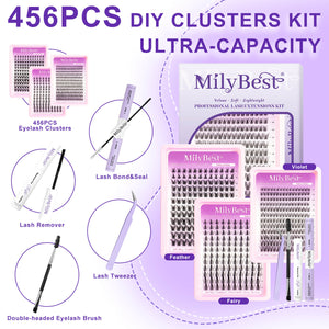 MilyBest®  3 Styles Airy Cluster Lashes Kit - Bulk Pack - 04
