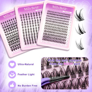 MilyBest®  3 Styles Airy Cluster Lashes Kit - Bulk Pack - 04
