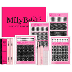 MilyBest®  4 Styles Volume Cluster Lashes Kit - Bulk Pack - 02