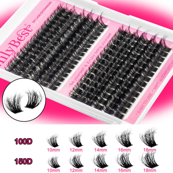 DIY Lash Extensions by MilyBest, featuring easy-to-use, soft, and comfortable lashes in various lengths.